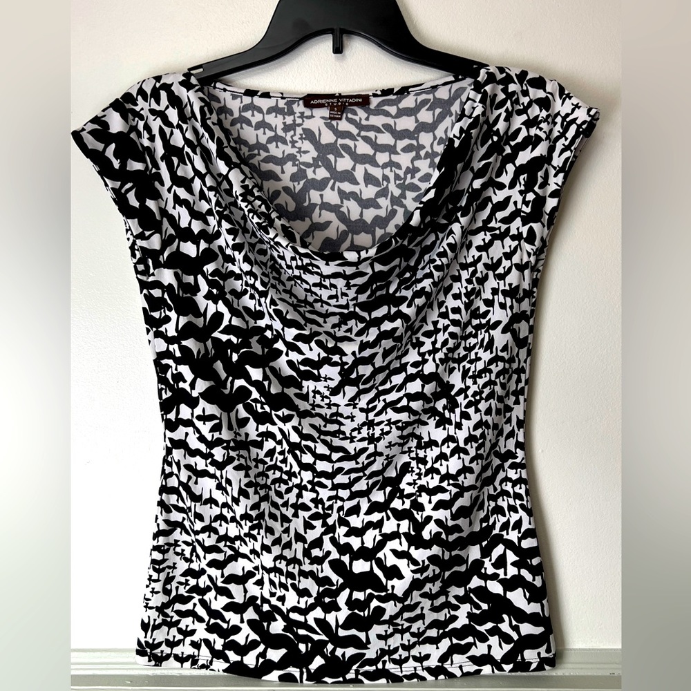 Black and White Printed Blouse